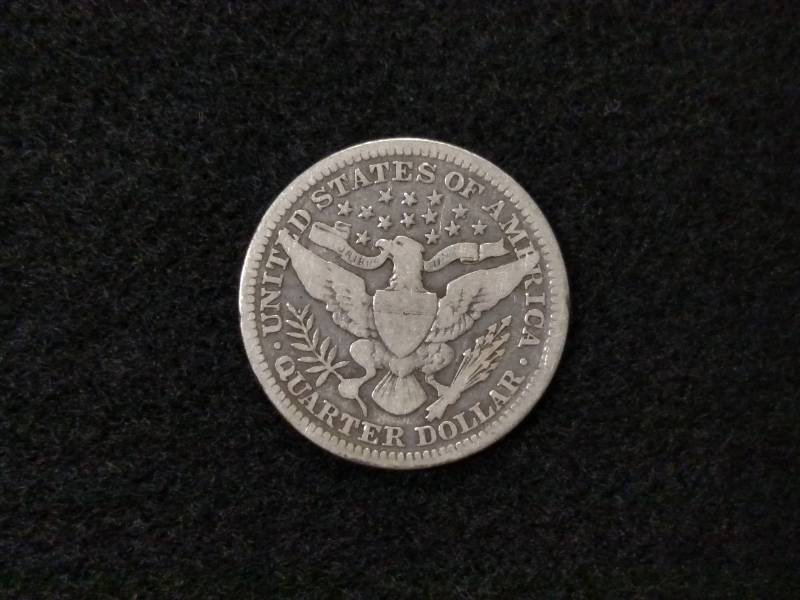 lot 139 image: 1908 Barber Silver Quarter...