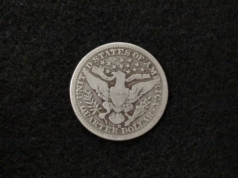 lot 140 image: 1916 D Barber Silver Quarter...