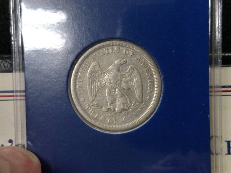 lot 142 image: 1875 S Twenty Cents Piece...