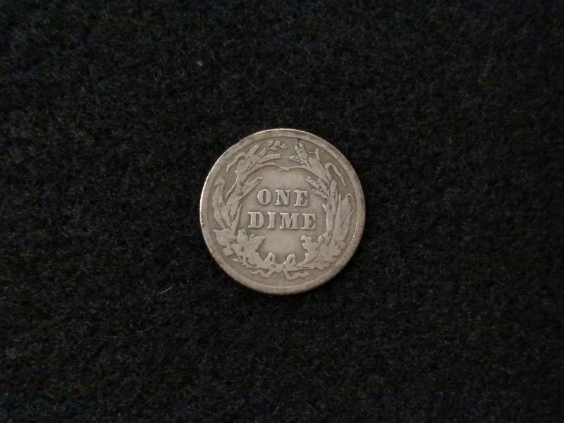 lot 144 image: 1906 Barber Silver Dime...