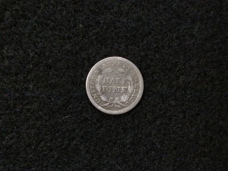 lot 148 image: 1857 Seated Liberty Silver Half Dim...