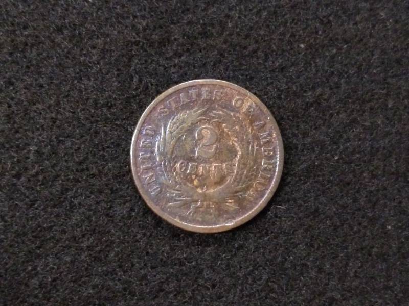 lot 152 image: 1865 Two Cent Piece, Toned...