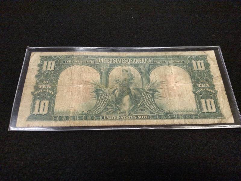 lot 170 image: 1901 Large Size Bison Note Ten Doll...