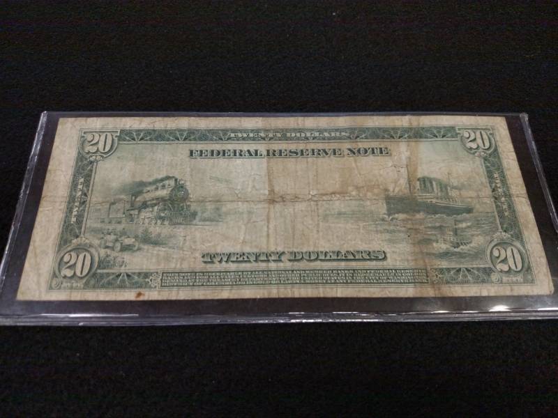 lot 175 image: 1914 Large Size Twenty Dollars Fede...