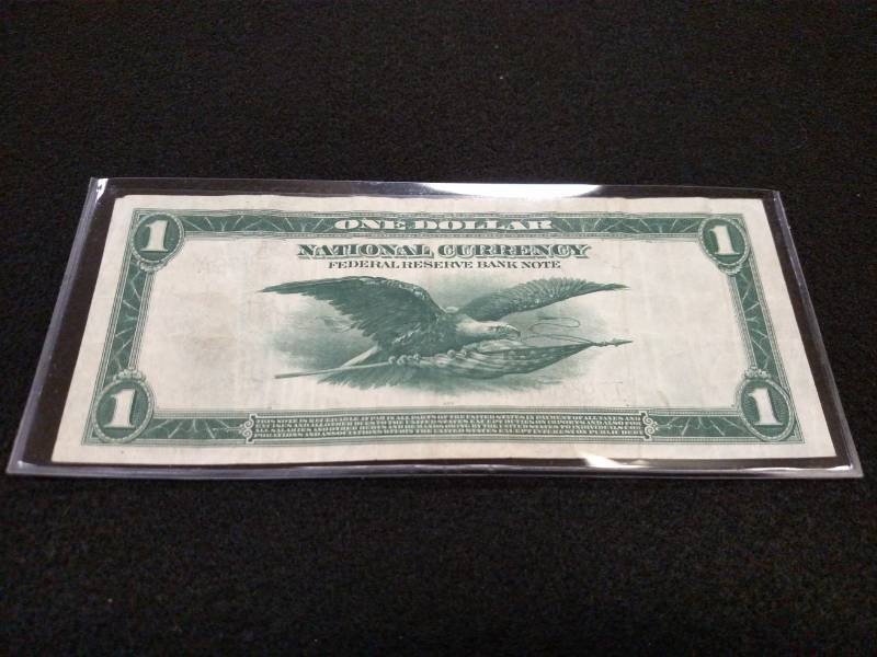 lot 177 image: 1918 Large Size One Dollar National...