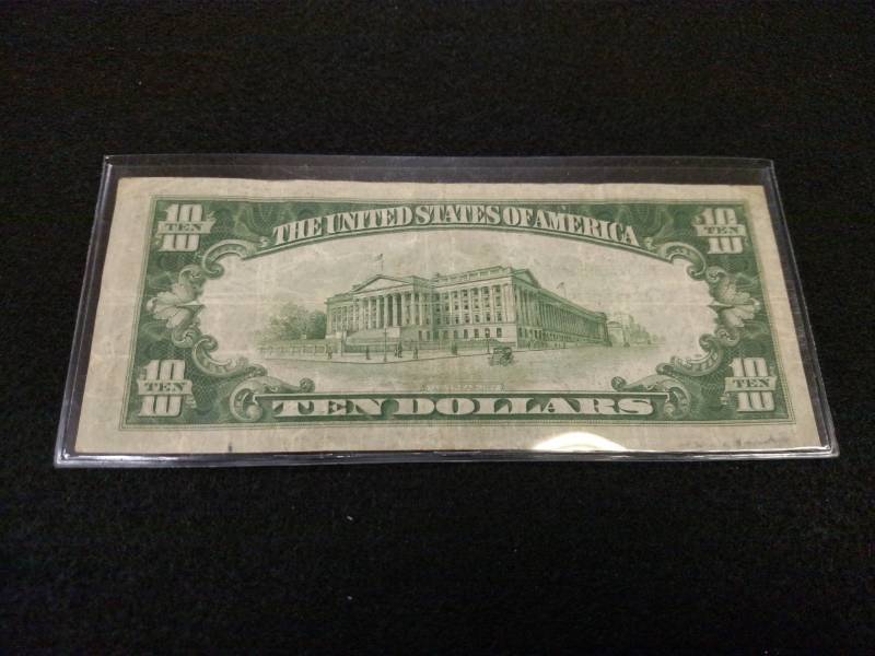 lot 181 image: 1929 Ten Dollars National Currency ...