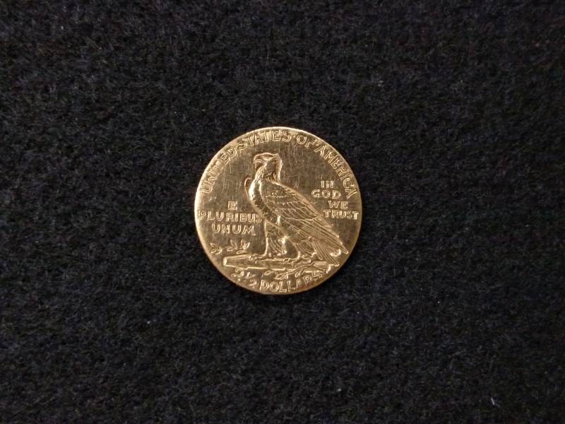 lot 3 image: 1909 Two and One Half Dollars India...