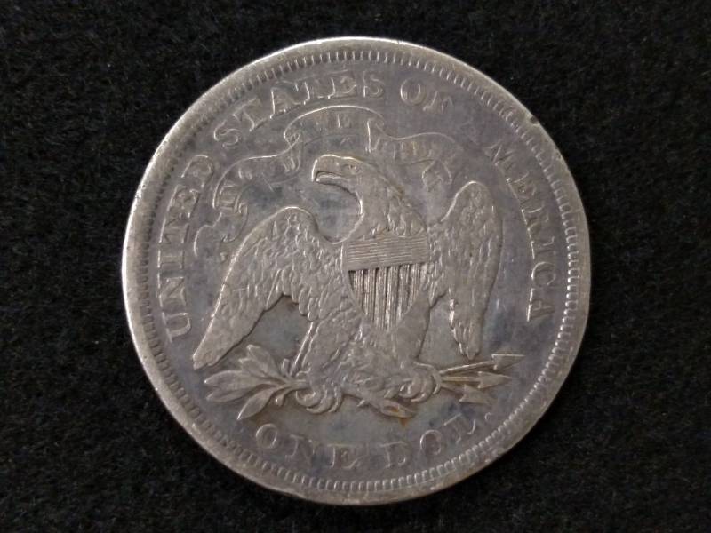 lot 4 image: 1872 Seated Liberty Silver Dollar...