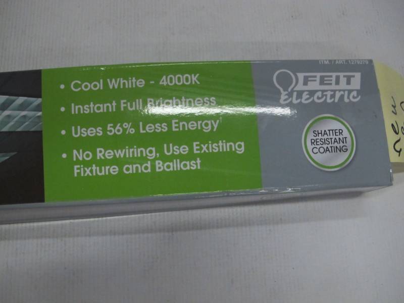 lot 19 image: Feit Electric 4ft LED Tubes 2 Pack T12 and T8 Replacement