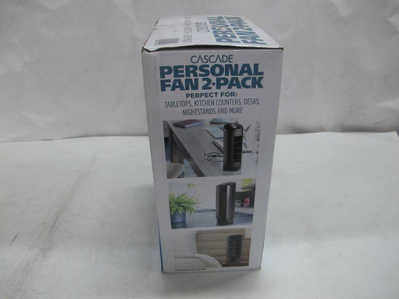 lot 41A image: Cascade 33 cm Personal Fan 2 Pack