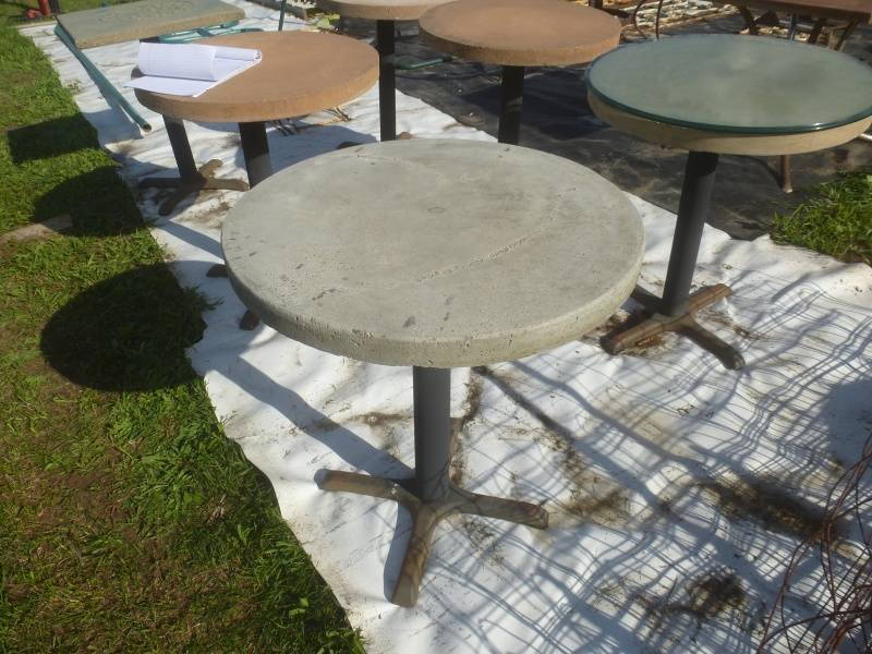 lot 151 image: Decorative Concrete Table Natural Color