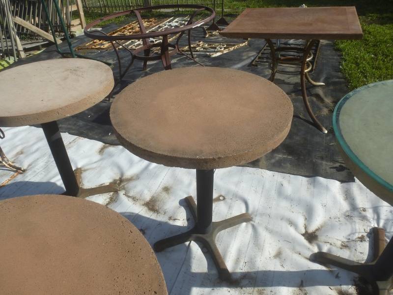 lot 153 image: Decorative Concrete Table Brown
