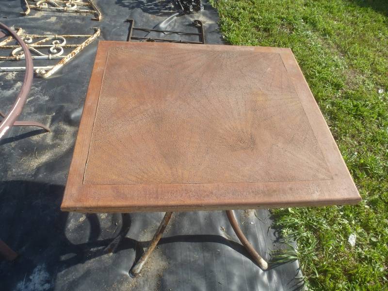 lot 154A image: Decorative Concrete Table Square Copper Color