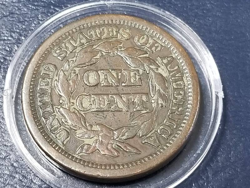 lot 04 image: 1847 US LARGE CENT IN AIRTITE HOLDER