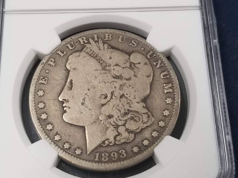 lot 10 image: 1893-O MORGAN SILVER DOLLAR BETTER DATE COIN G6 NGC