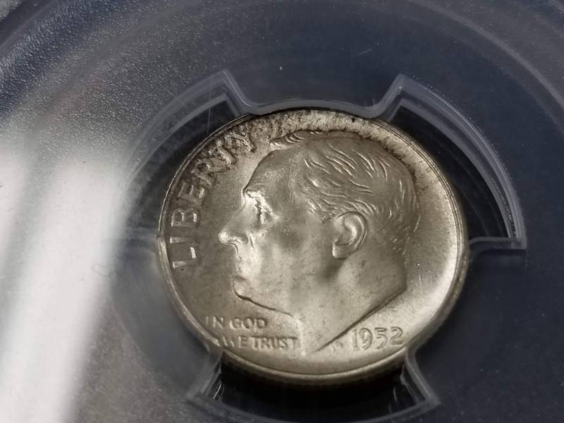 lot 15 image: 1952-S ROOSEVELT SILVER DIME MS66FB PCGS