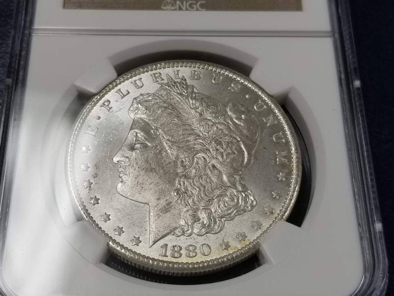 lot 18 image: 1880-S MORGAN SILVER DOLLAR MS63 NGC