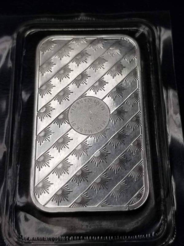 lot 20 image: 1 TROY OZ. .999 FINE SILVER BAR SUNSHINE MINTING SEALED