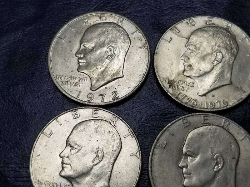 lot 22 image: GROUP OF 9 CLAD EISENHOWER DOLLARS