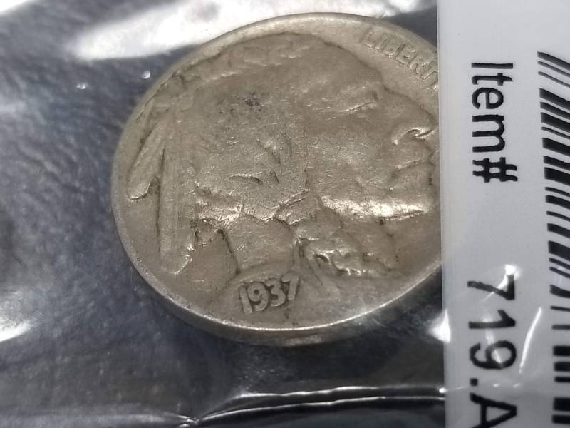 lot 24 image: 2 BUFFALO NICKELS IN SEALED LITTLETON PKG 1935 1937