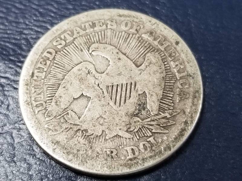 lot 27 image: 1853 arrows & rays SEATED LIBERTY QUARTER