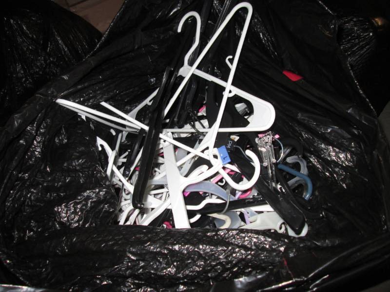 lot 21 image: Large Bag Full of Assorted Hangers ...