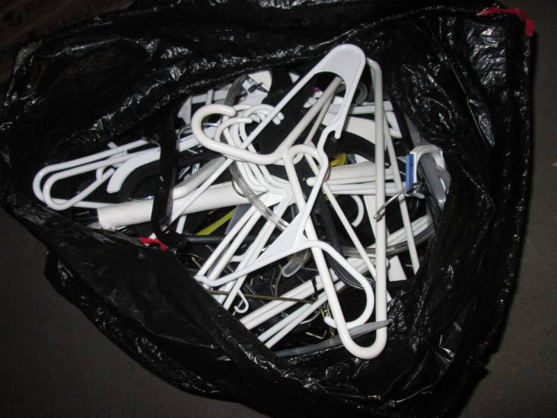 lot 36 image: Large Bag Full of Assorted Hangers ...