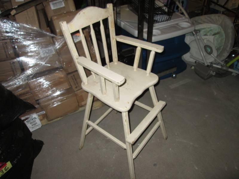 lot 42 image: Solid Wood High Chair...