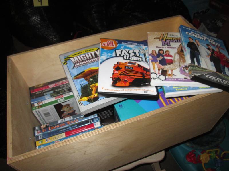 lot 49 image: Lot of DVD Movies and Games in Wood...