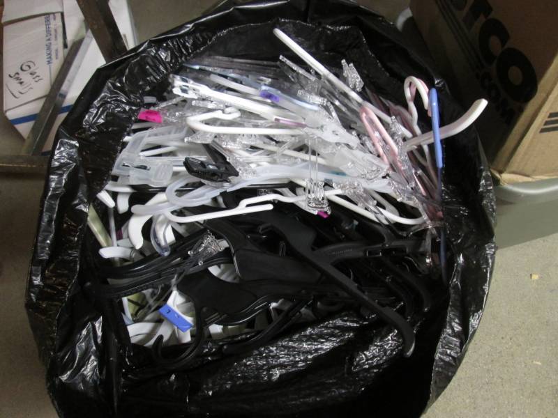 lot 60 image: Large Bag Full of Assorted Hangers...
