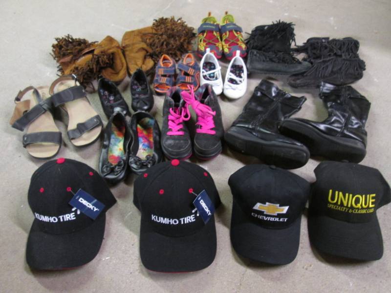 lot 77 image: Lot of Assorted Shoes and Caps...