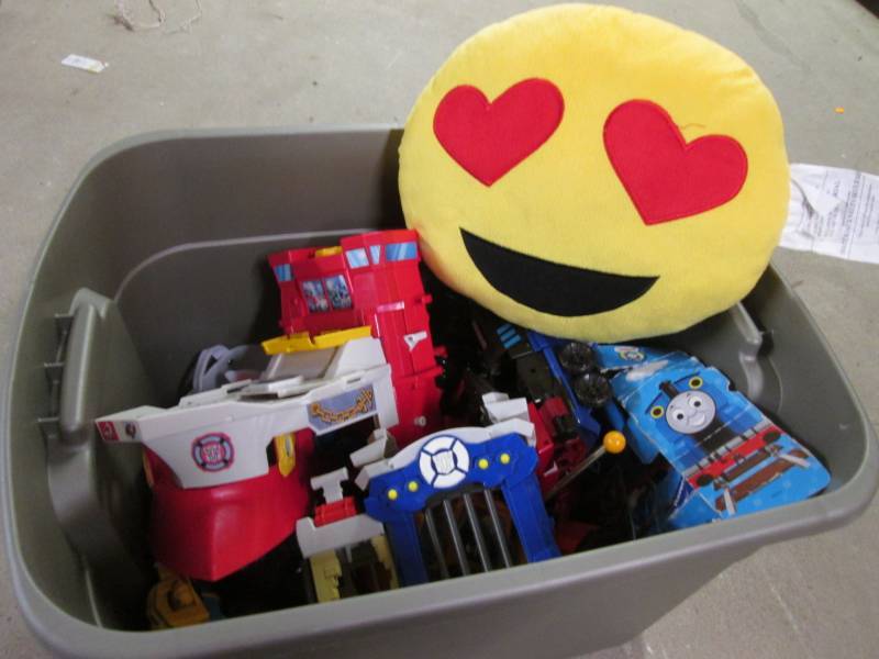 lot 82 image: Tote Full of Assorted Toys...