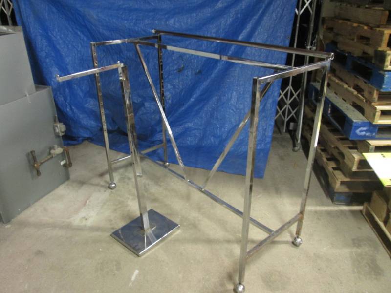 lot 100 image: Lot of 2 Clothes Rack Displays Both...