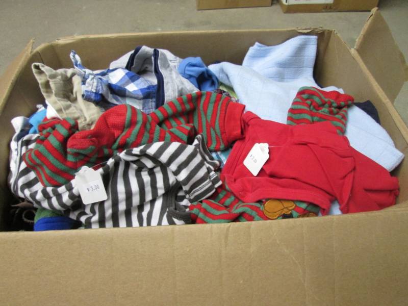 lot 110 image: Box Full of Assorted Kids Clothes...