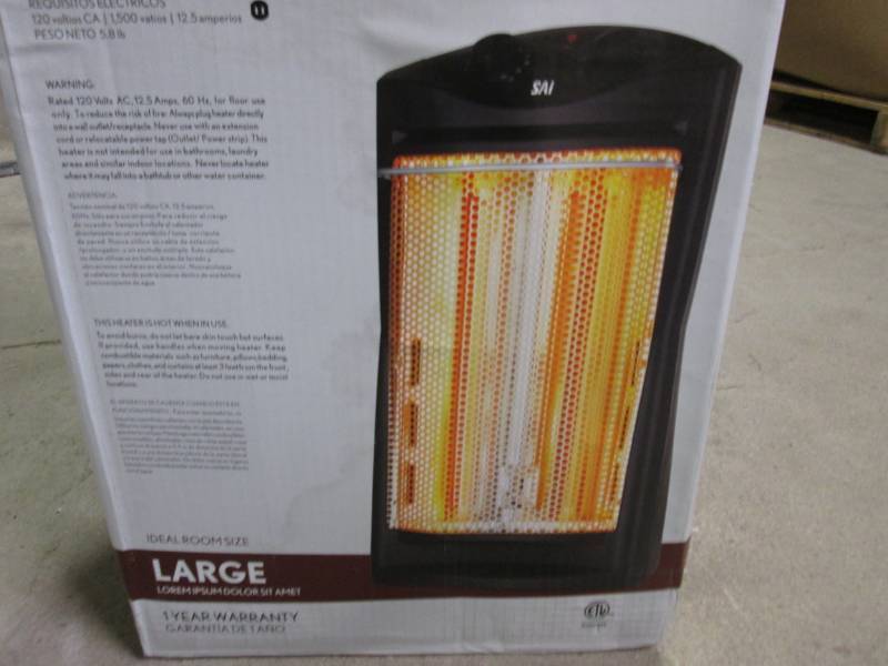 lot 134 image: SAI 1500-Watt Infrared Quartz Tower...