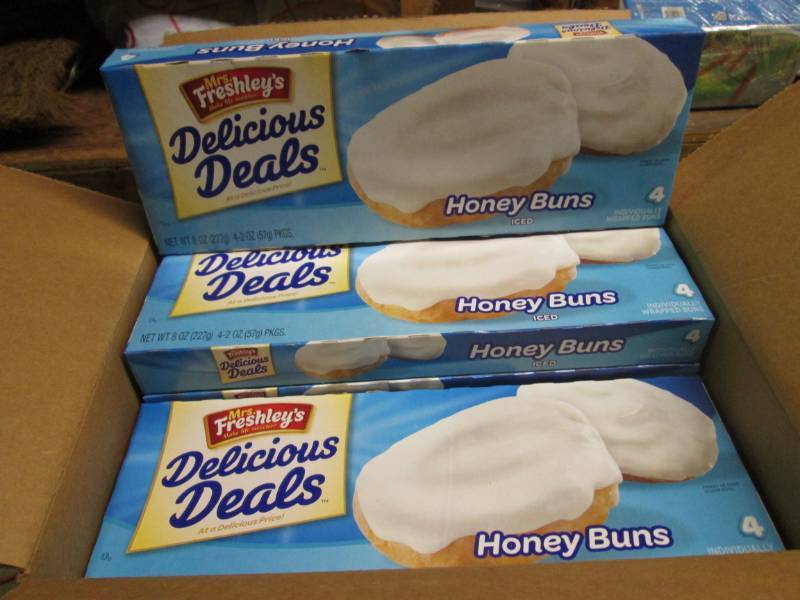 lot 169 image: Case of 16 Boxes of Honey Buns Micr...