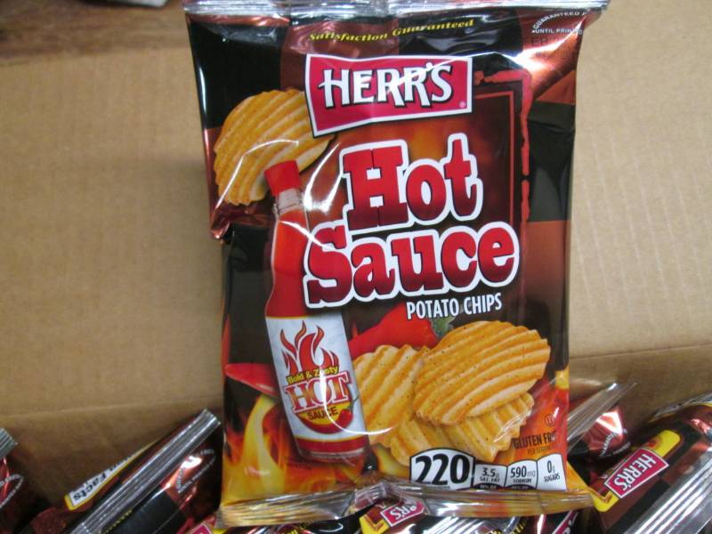lot 187 image: Case of 30 Bags of Hot Sauce Potoat...