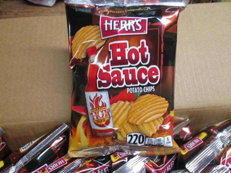 lot 189 image: Case of 30 Bags of Hot Sauce Potoat...