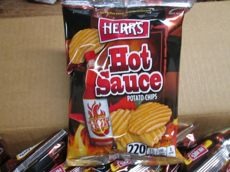 lot 190 image: Case of 30 Bags of Hot Sauce Potoat...