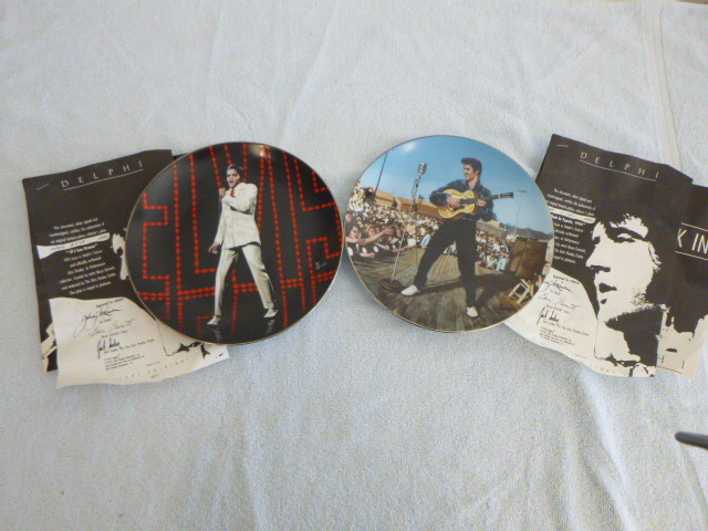 lot 24 image: 2 Delphi ELVIS Plates by Bruce Emmett
