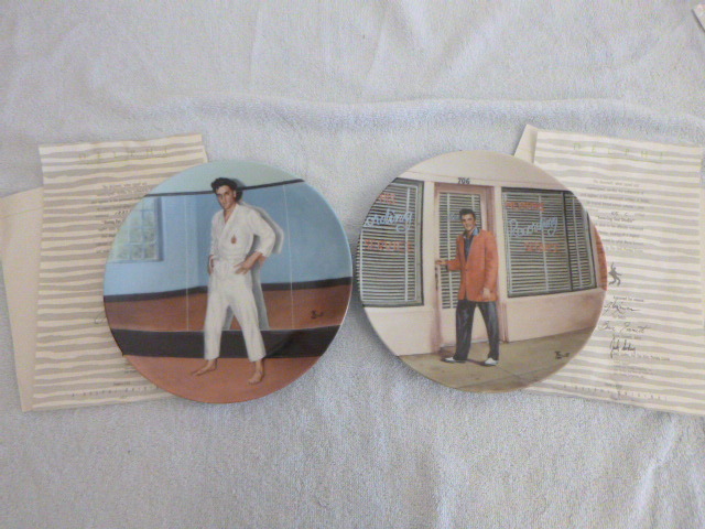 lot 27 image: 2 Delphi ELVIS Plates by Bruce Emmett