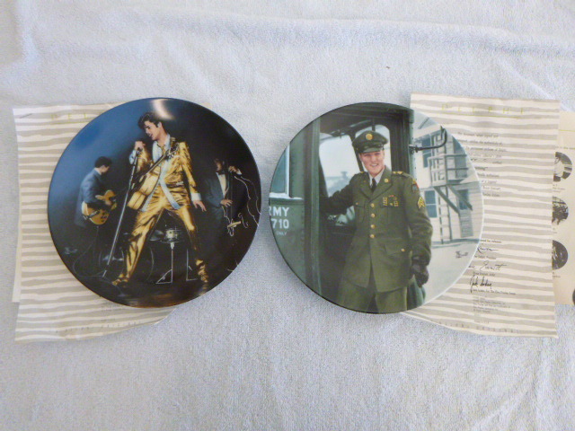 lot 28 image: 2 Delphi ELVIS Plates by Bruce Emmett