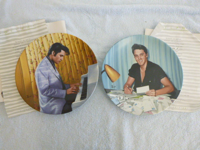 lot 30 image: 2 Delphi ELVIS Plates by Bruce Emmett