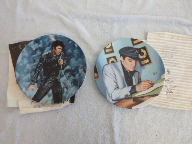lot 31 image: 2 Delphi ELVIS Plates by Bruce Emmett