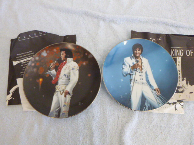 lot 32 image: 2 Delphi ELVIS Plates by Bruce Emmett