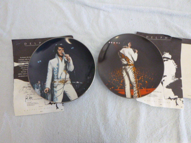 lot 33 image: 2 Delphi ELVIS Plates by Bruce Emmett