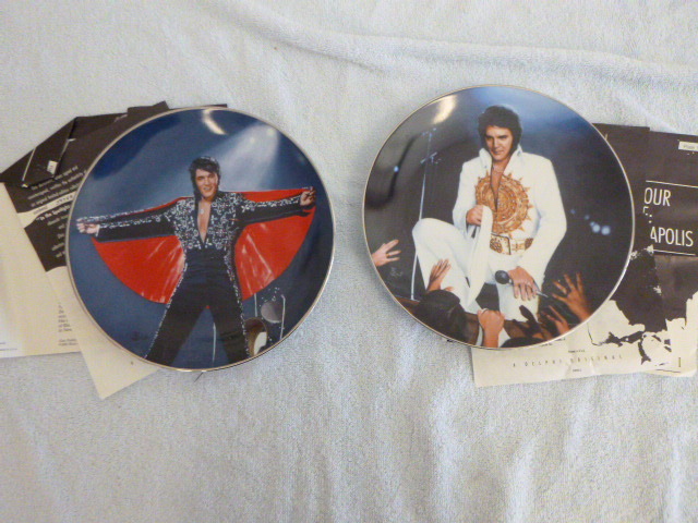 lot 34 image: 2 Delphi ELVIS Plates by Bruce Emmett