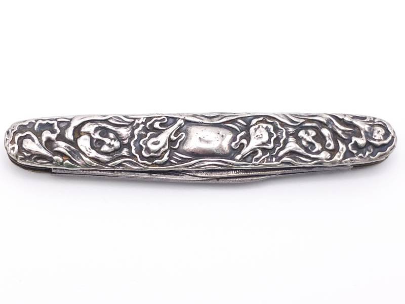 lot 23 image: Art Nouveau Sterling Silver German Pocket Knife