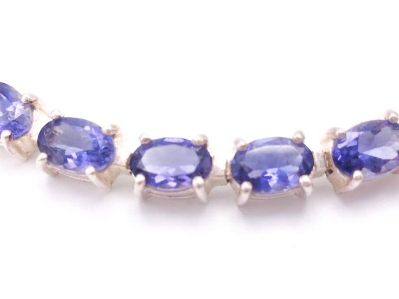 lot 53 image: Ladies Tanzanite Estate Bracelet in Sterling Silver