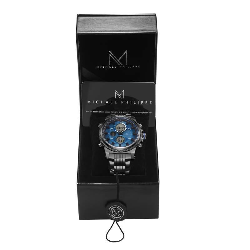 lot 72 image: Mens Adventurer  48mm Engineer Steel Link Ocean Blue